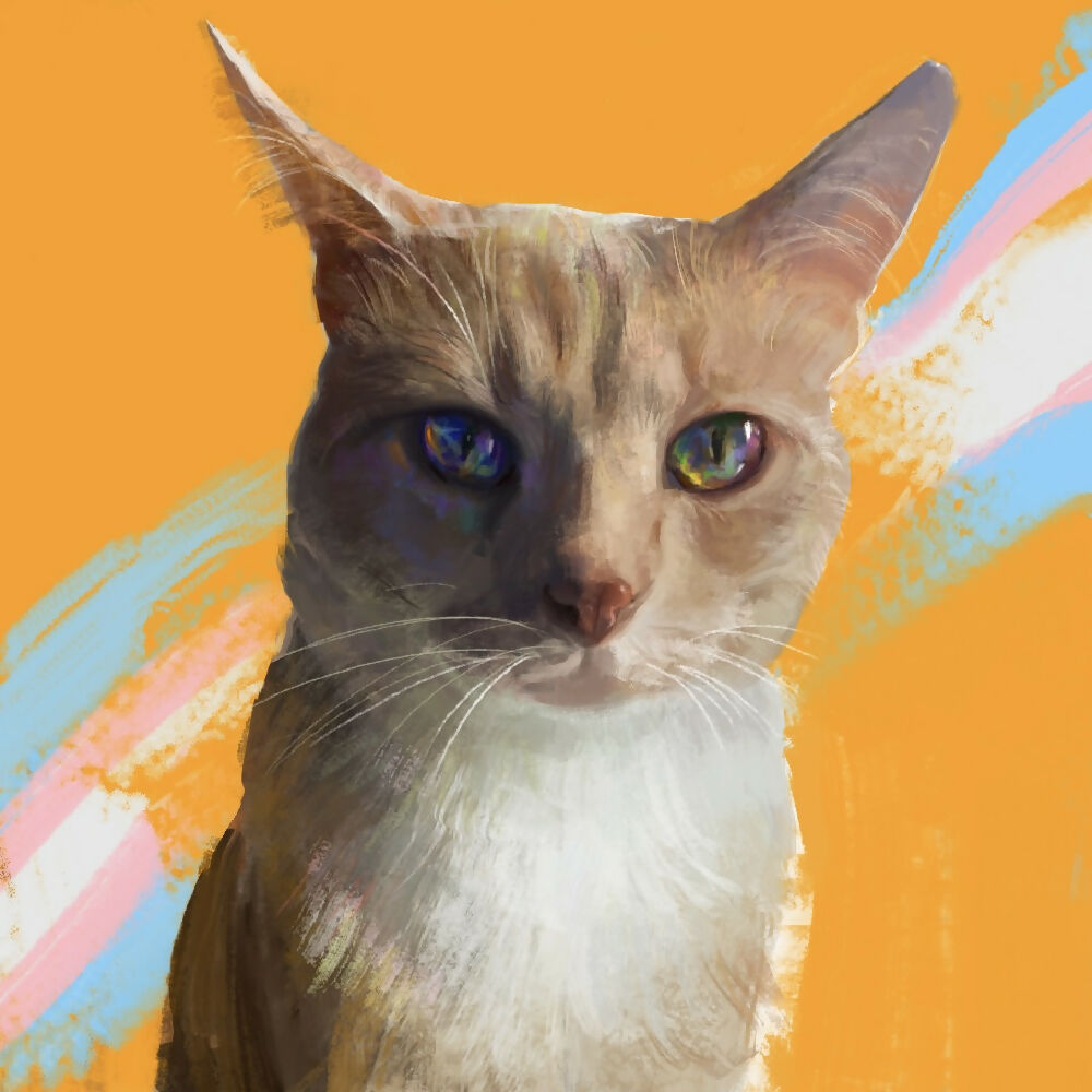 Full color pet portrait