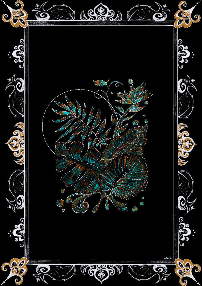 Floral Digital Illustration Print -Fantasia Floreale- A4 print 10