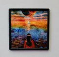 Watercolor art magnet