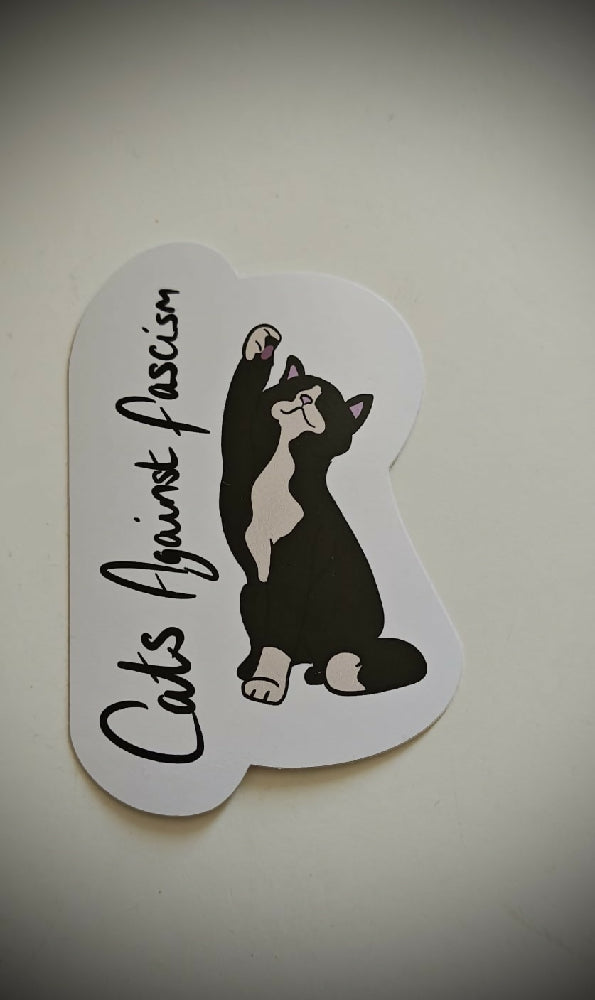 Cats Against Fascism Sticker