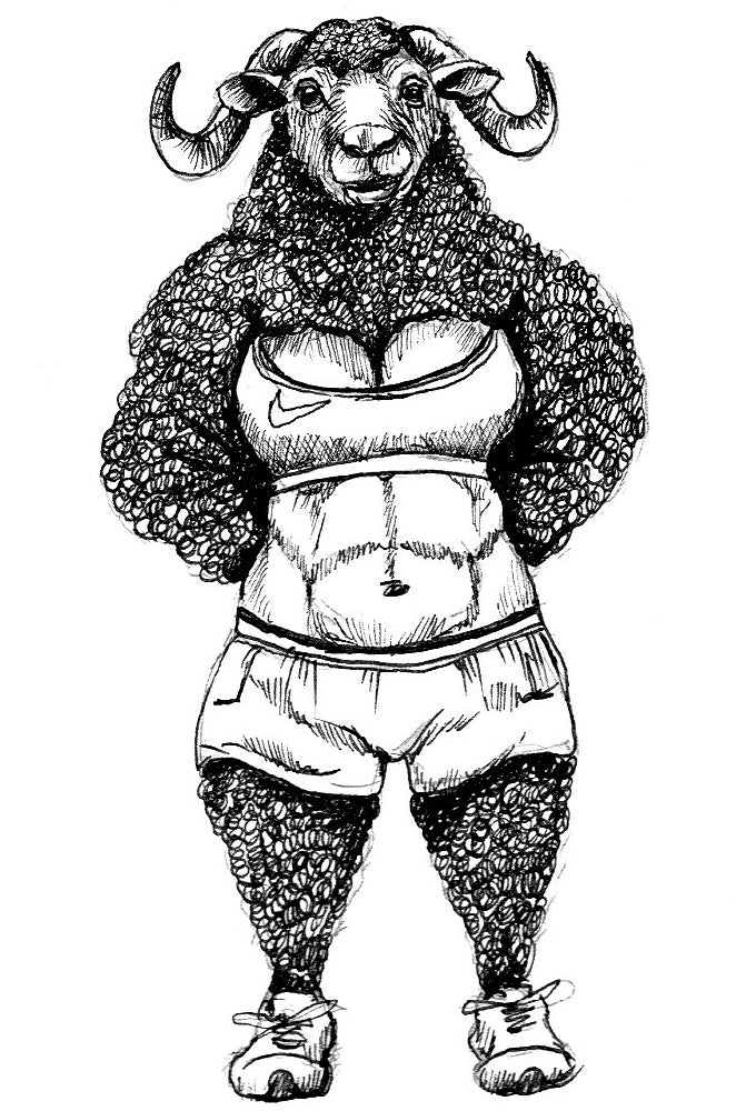 Heather - ACEO size ink drawing