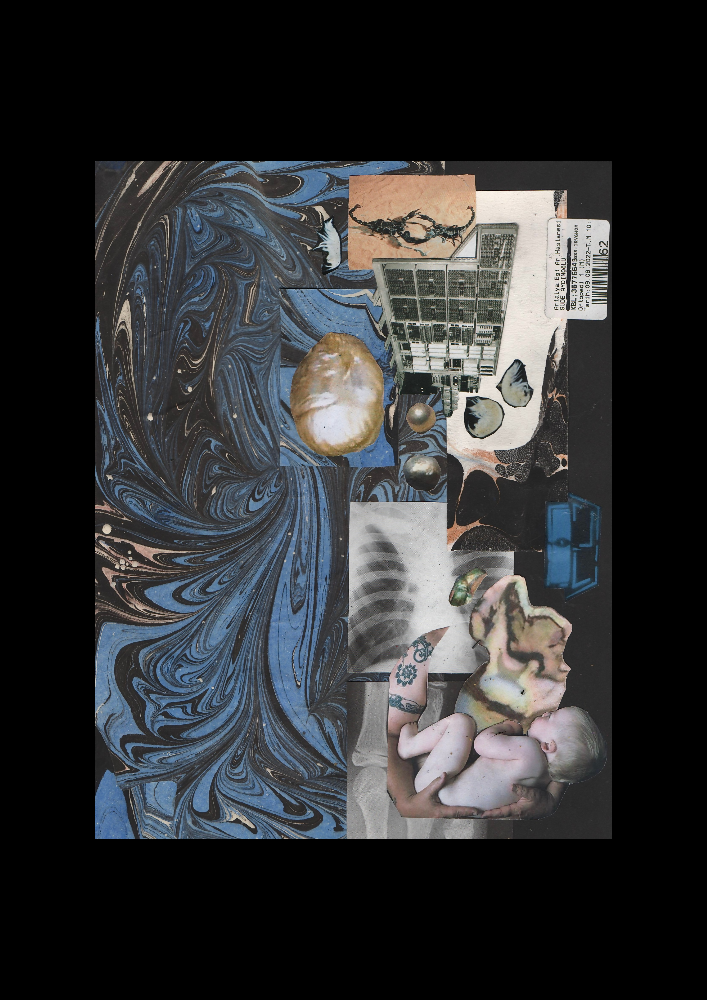 Mothercreep - Mixed Media Collage Art Print - A4 Size